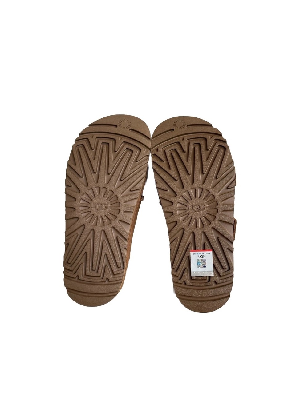 UGG GOLDENSTAR HI SLIDE SUEDE CHESTNUT PLATFORM SANDALS - Picture 5 of 5